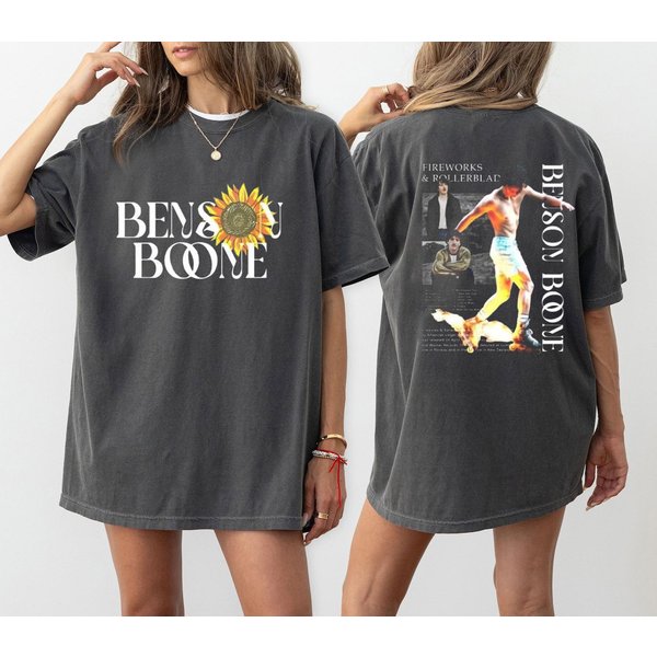 Benson Boone World Tour T Shirt For Women Men Pullover Shirt Benson Boone Tee For Fan-image