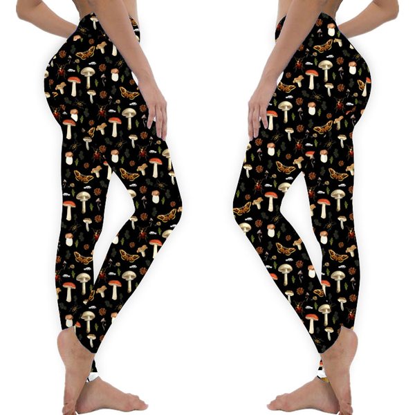 Mushroom Leggings - Goblincore, Cottagecore Leggings