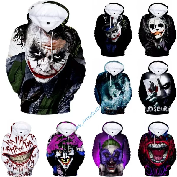 Men Women Joker 3d Pullover Hoodie