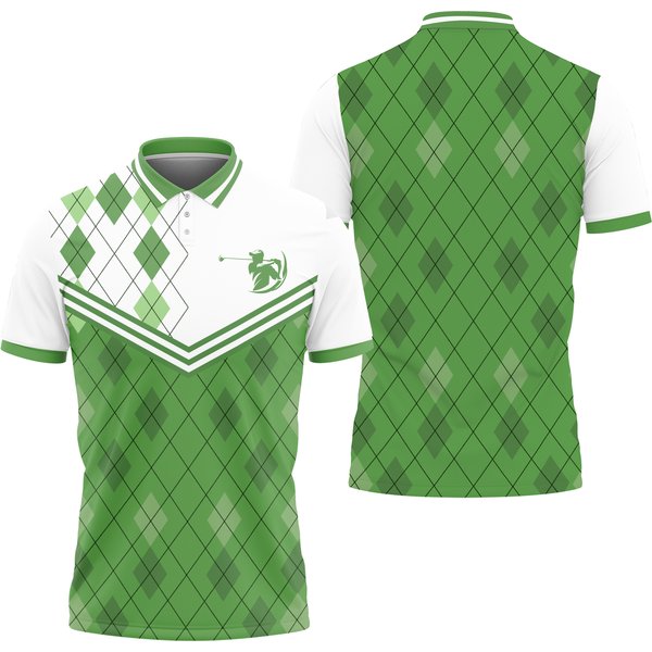 Green Couple Golf Polo Shirt, Best Golf Shirt-image