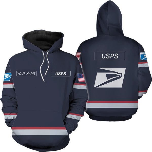 Customized Text Postal Workers Hoodie, Postal Worker 3d Printed Hoodie