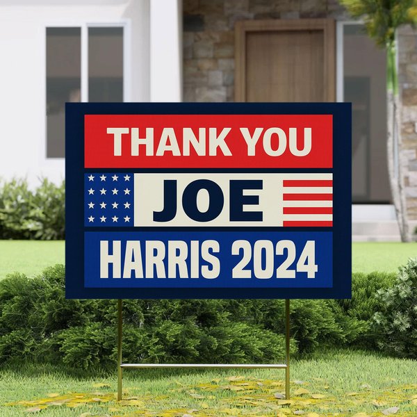 Kamala Harris Thank You Joe Yard Sign, Presidential Election, Democratic Yard Sign-image