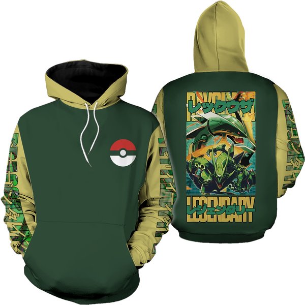 Rayquaza Full Over Print 3D Hoodie | Pocket Monster Rayquaza-image