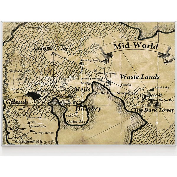 The Dark Tower - Mid-World Map Premium Matte Vertical Poster-image