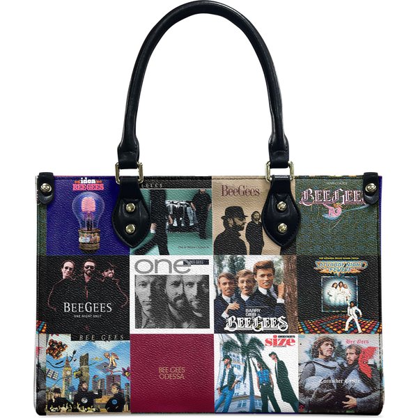 Bee Gees Women Leather Hand Bag, Leather Bag For Fan Bee Gees-image