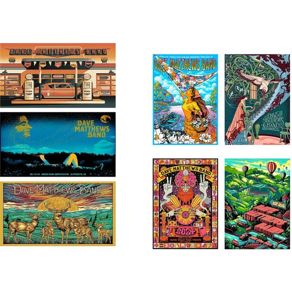 Dave Mathews Band Poster Tour June Month 2024, Print Poster, Poster Wall Decor-image