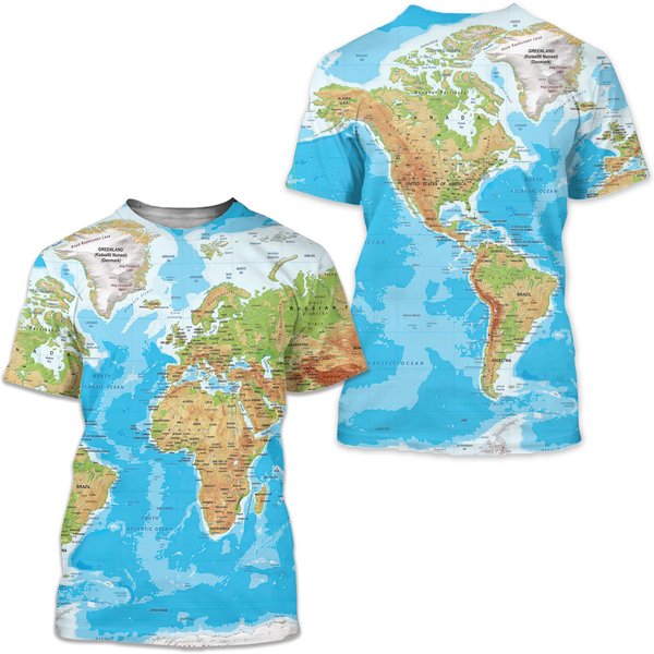 Men World Map T-Shirt-image