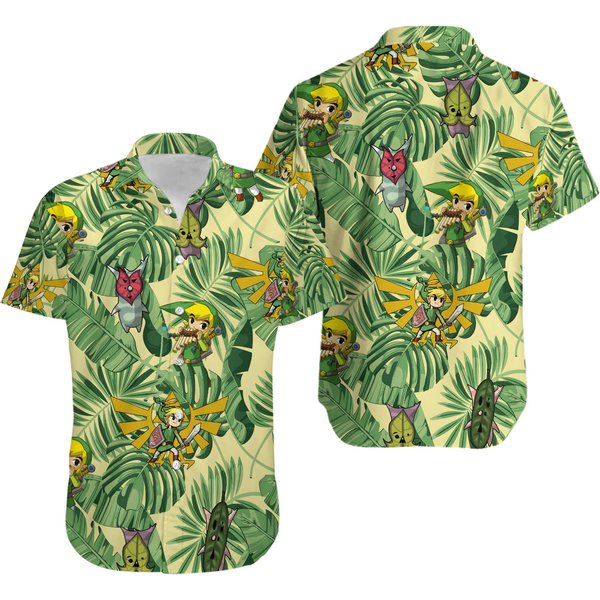 Zelda Majora & Korok Hawaiian Design Shirt-image