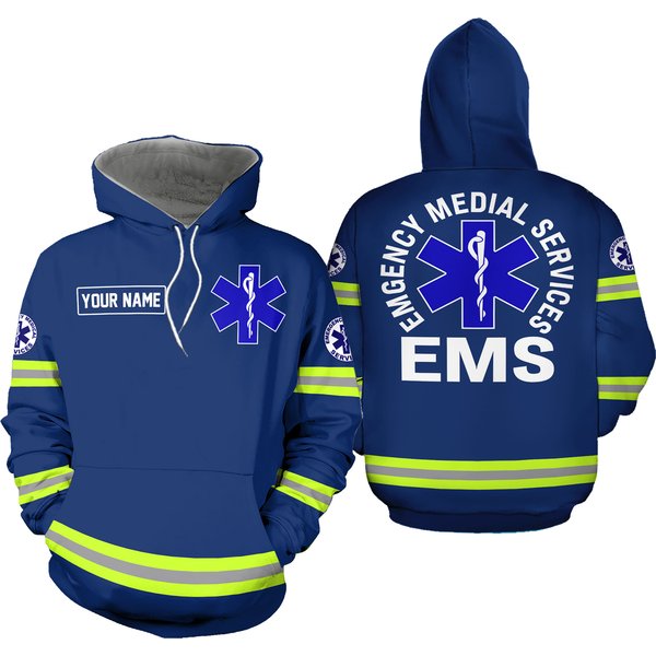 Personalized Name Ems 3d All Over Printed Hoodie For Men Women