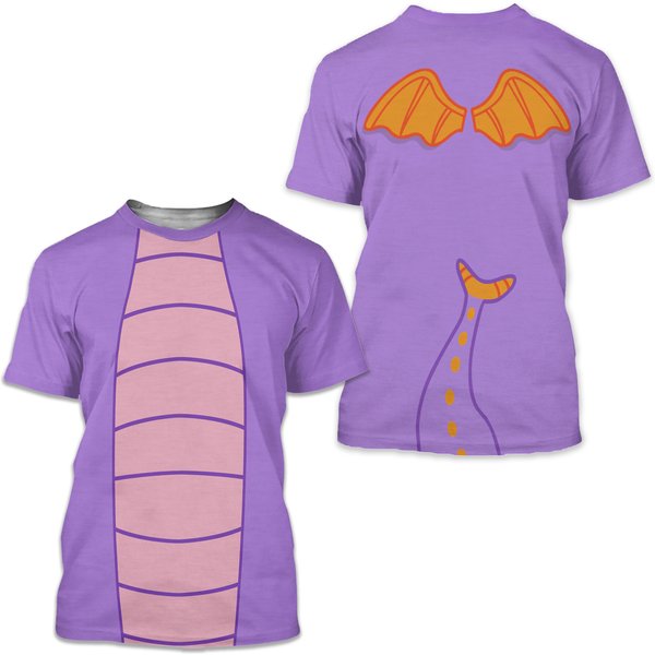 Purple Dragon Costume 3D Shirt, Dragon Trip Family Matching Tee-image