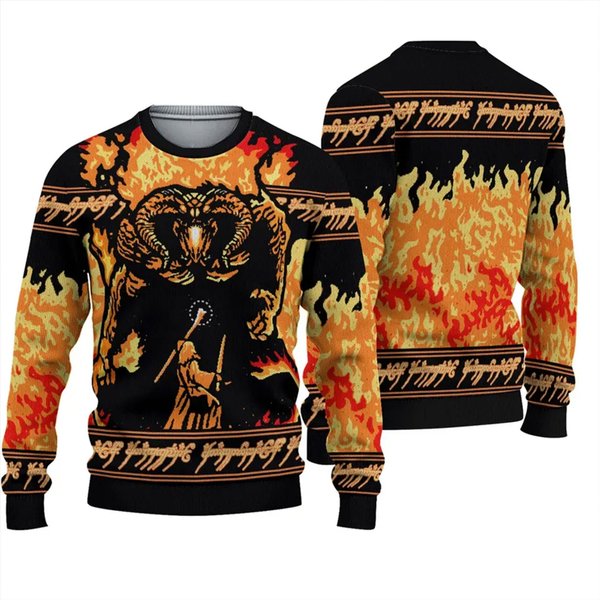 Lord Of The Rings You Shall Not Pass Ugly Christmas Sweater