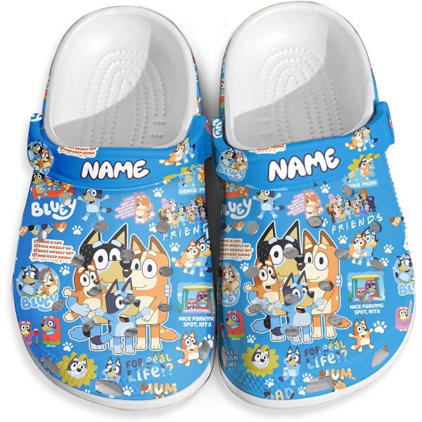 Personalized Blueydad Family Birthday Clog Shoes-image