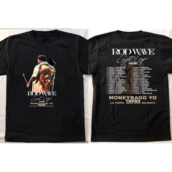 Rod Wave Last Lap Tour 2024 Dates Inspired 2-Sides Hip-Hop Vintage T-Shirt-image