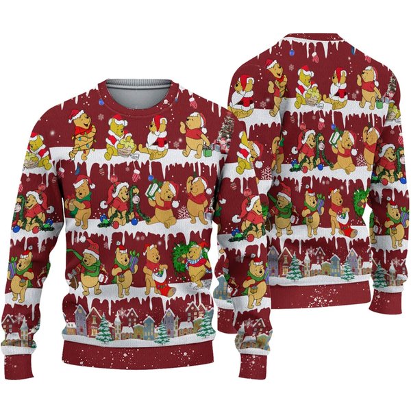 Christmas Gift, Pooh Ugly Christmas Sweater