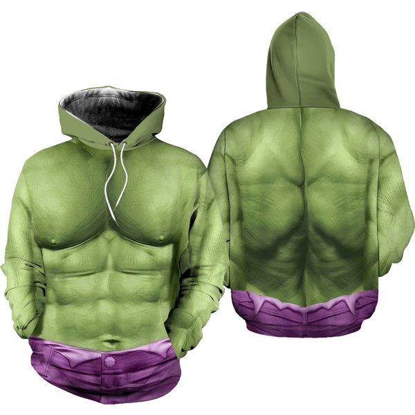 The Incredible Hulk Costume Clothing, Green Hulk Cosplay Costume 3D-image