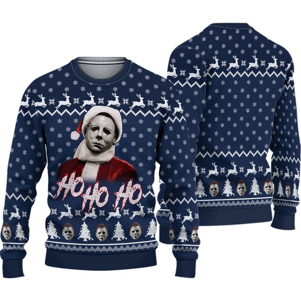 Michael Myers Horror Christmas Ugly Sweater