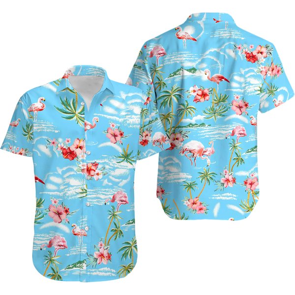Sslr Big Boys Hawaiian Shirt, Kids Hawaiian Shirt, Flamingos Shirt-image