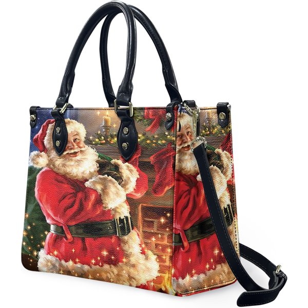 Santa Christmas Leather Bag, Santa Bags