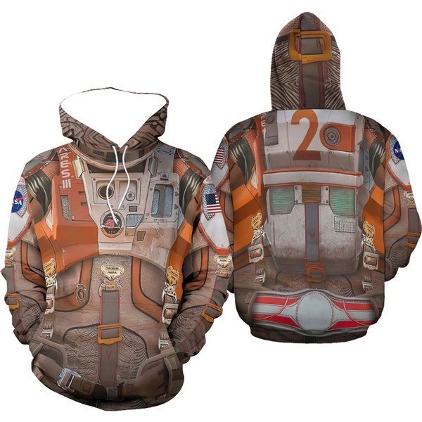 Halloween Nasa Movie The Martian Spacesuit Hoodie, Nasa Cosplay Costume Hoodie,-image