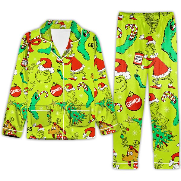 Funny Character Lover Pajamas Set,Funny Character Christmas Pajamas-image