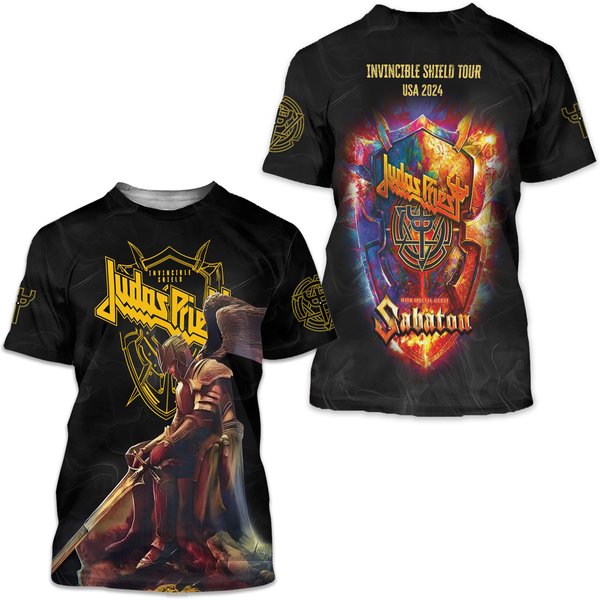 Judas Priest 3D T-Shirt, Judas Priest Rock Music Band Shirt-image