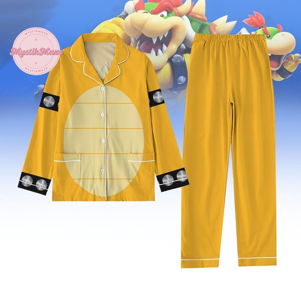 Halloween Bowser Cosplay Costume Pajamas Set, Super Mario-image