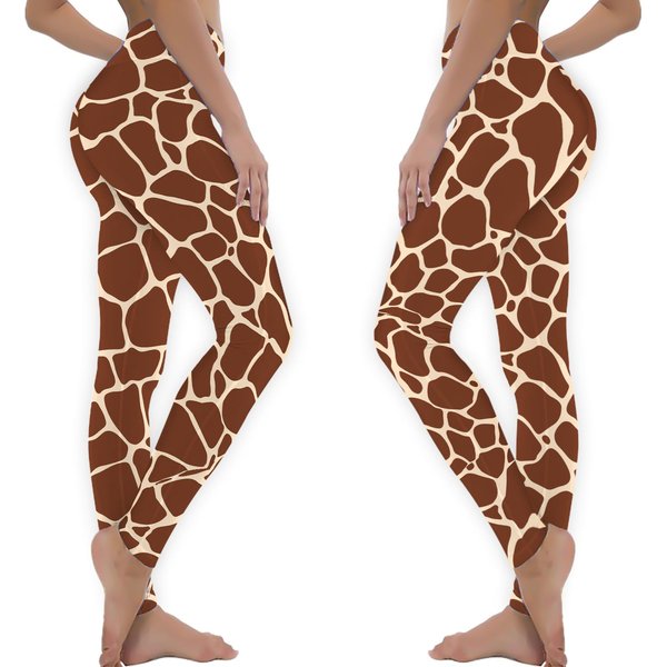 Giraffe Spots Animal Leggings-image