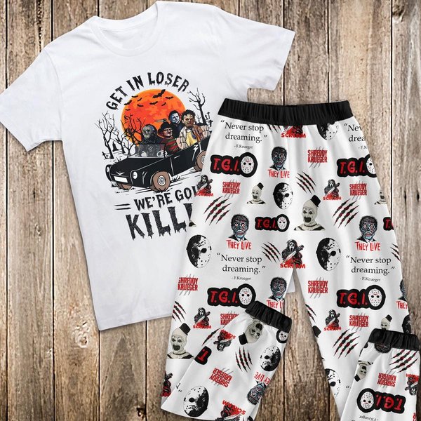 Horror Movie Characters Pajamas Set-image
