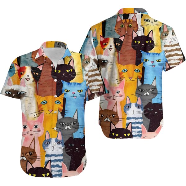 Cat Cute Hawaiian Hawaiian Shirt-image