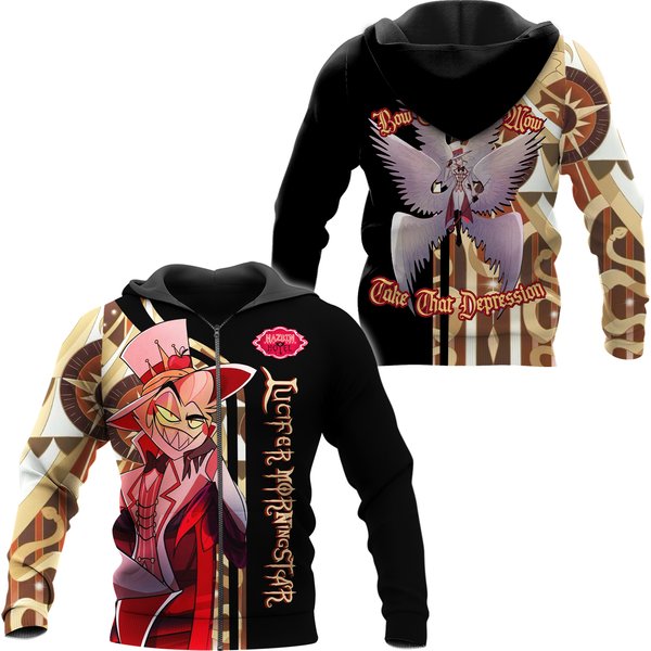 Lucifer Morningstar Hoodie, Hazbin Hotel Lucifer 3d Hoodie