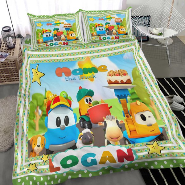 Personalized Leo The Truck Fleece Blanket