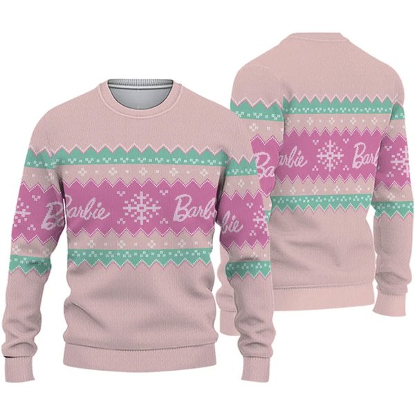 Barbie Custom Name Ugly Christmas Sweater-image