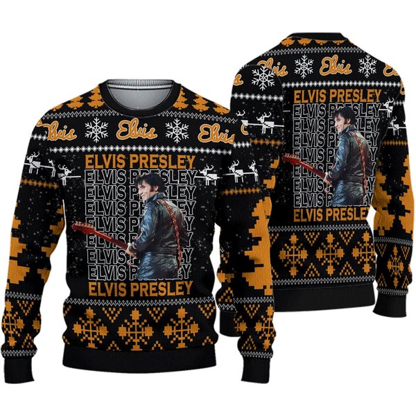 Elvis Presley Christmas Ugly Sweater-image
