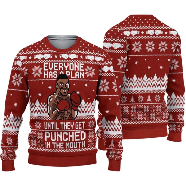 Mike Tysons Ugly Knitted Christmas 3D Sweater-image