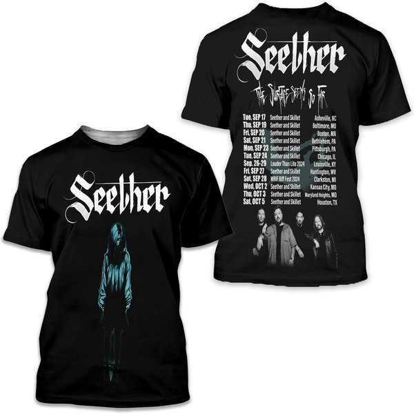 Seether The Surface Seems So Far Tour 2024 Hoodie T-Shirt-image