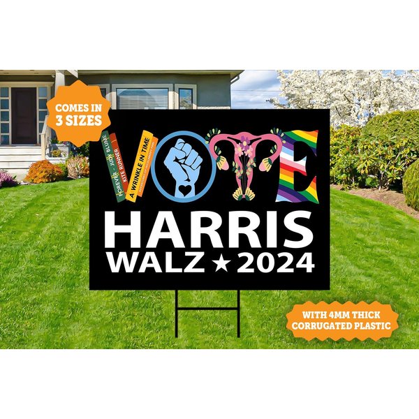 Vote Harris Walz 2024 Vote Yard Sign, Kamala 2024 Yard Sign-image