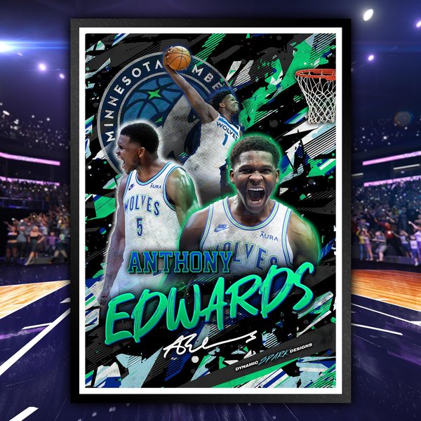Anthony Edwards, Printable Wall Art Poster-image