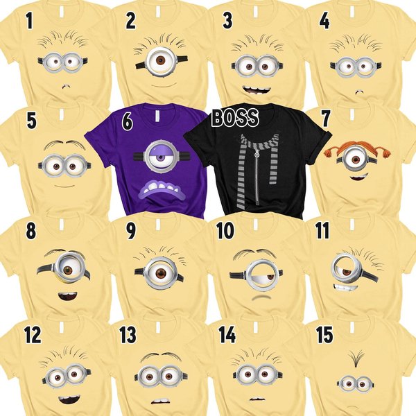 Minion Halloween Costume, Kid Halloween Costume, Family Minion Costume Shirts-image