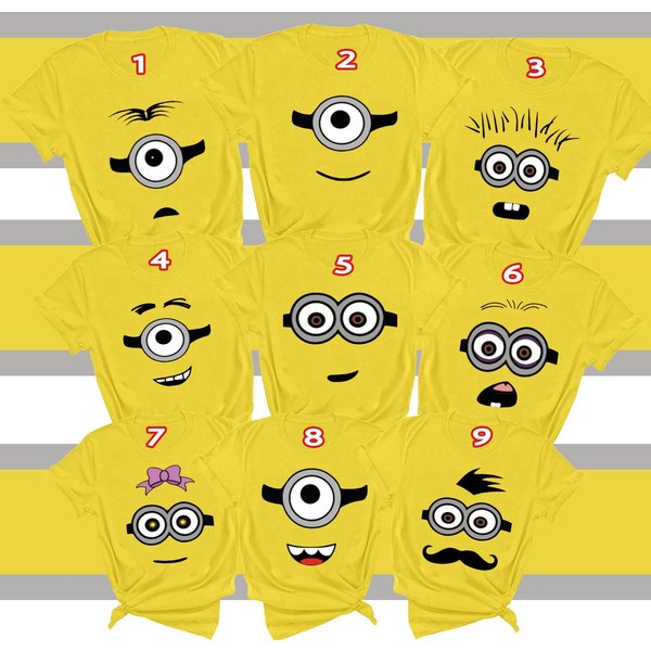Mini Halloween Costume, Kid Halloween Costume, Family Minion Costume Shirts-image