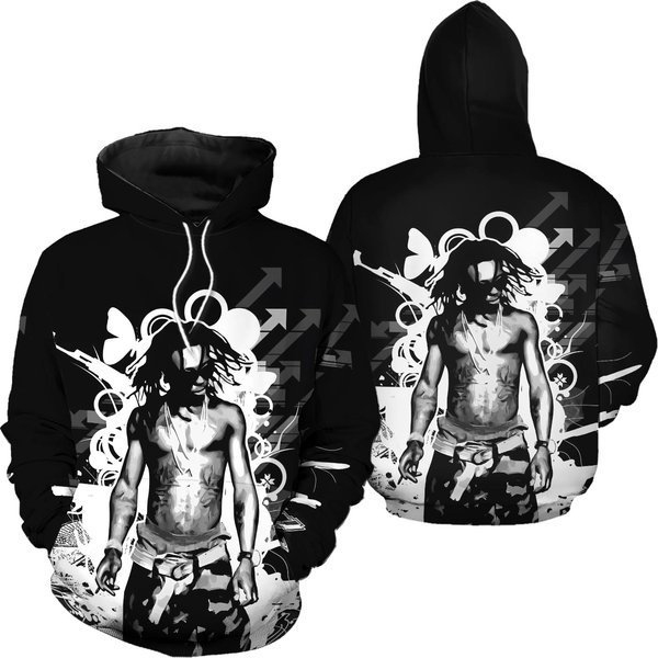 Lil Wayne Hoodies 3D- Halloween Gift- Hot Fan Gift/ 3D Printed-image