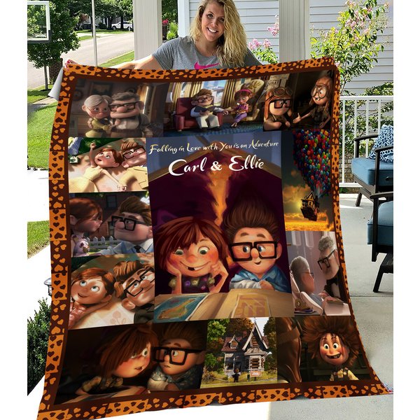 Personalized Up Couple Blanket-image
