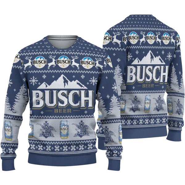 Busch Beer Mountain Ugly Sweater Christmas-image
