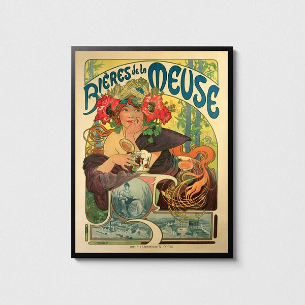 Vintage 1900'S French Poster, High Quality Canvas Print, Minimalist Poster-image