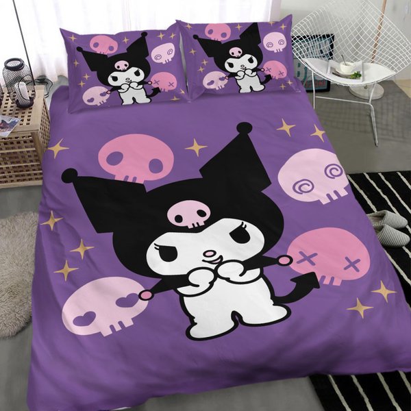 Anime Cartoon Kawaii Kuromi Bedding Sets-image