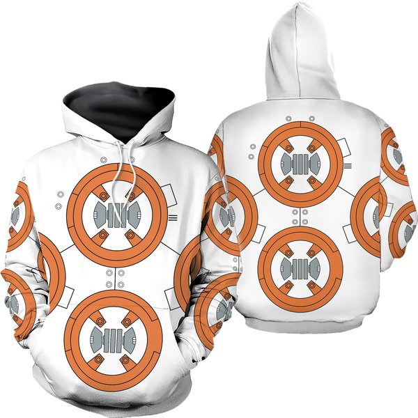 Halloween Robot Bb8 Costume Cosplay 3D Hoodie Joggers Sets-image