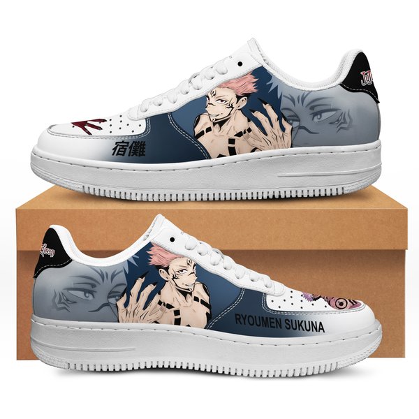 Ryoumen Sukuna Shoes Custom Anime Sneakers Low Tops For Anime Fans-image