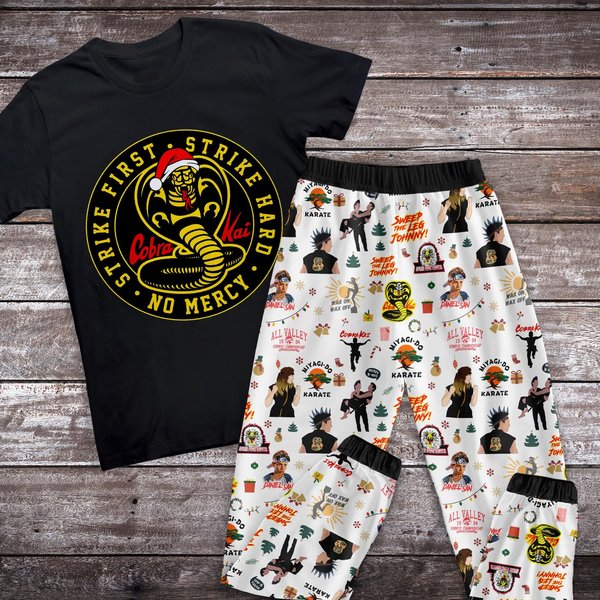 Cobra Kai Christmas Pajamas Set, Family Pajamas, Family Christmas Pajamas Set-image