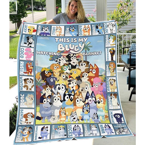 Blueydad Heeler Family Blanket, This Is My Blueydad Watching Blanket-image