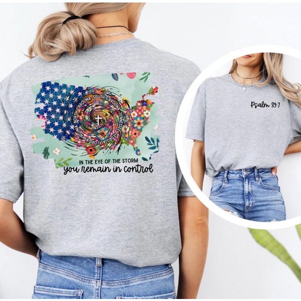 Floral United States Hurricane Helene Relief Support Shirt-image