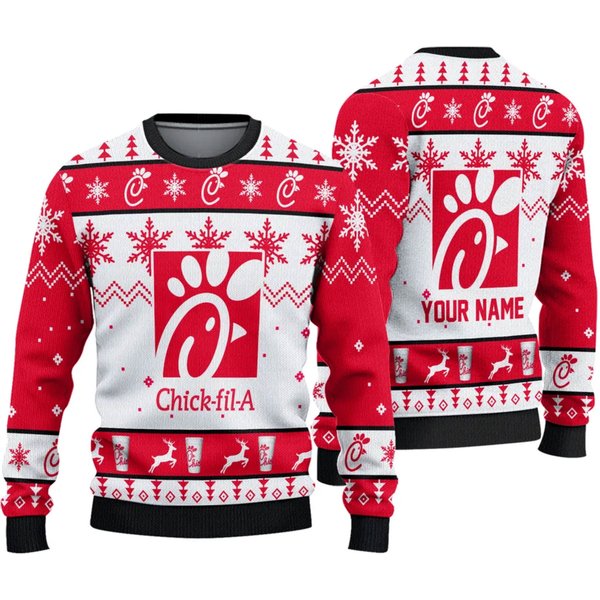 Chick Fil A Ugly Knitted Christmas Sweatshirt-image